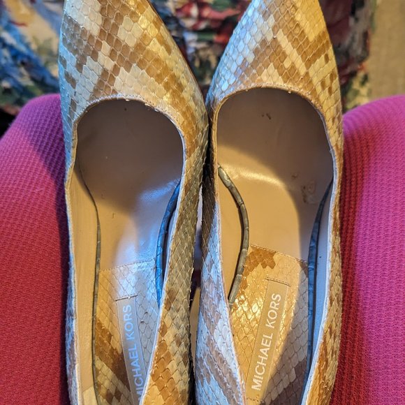 Michael Kors Snakeskin sized 39 EU/8 US Heels - Picture 10 of 16